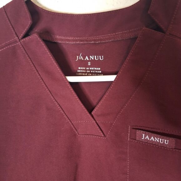Jaanuu Helia Notched V Neck Scrub Top - Picture 3 of 4